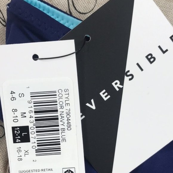 Vera Bradley Reversible Navy&Sky Ella Bikini - Picture 7 of 7